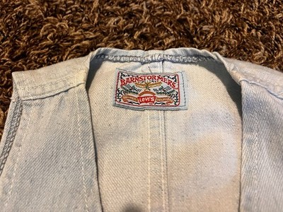 Vtg 70s 80s Levis Barnstormer Vest Kids Light Blue Denim | eBay