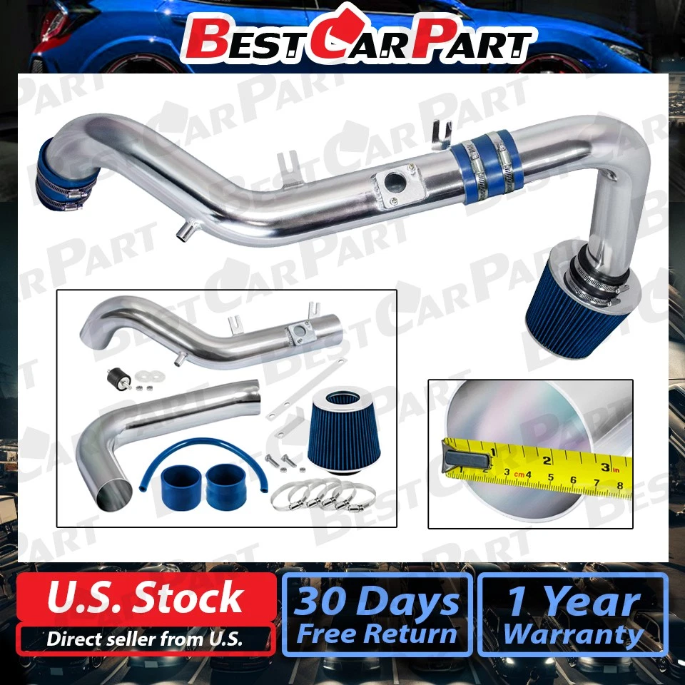 Sistema de carreras de admisión de aire frío BCP BLUE 07-10 Scion tC 2,4 L VVTi L4 + filtro Foto 2 de 4