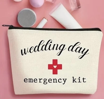 BUTTERFLIES GIFTS AND CARDS Wedding Day Emergency Kit – Foldable Cosmetic Bag, Funny Engagement Gift