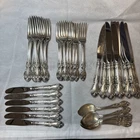 Silver Gorham Melrose 1940's Flatware for 9 - 42 pieces total. 2,205.8g at scrap