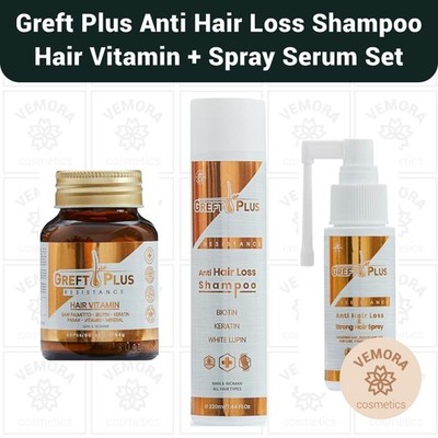 Greft Plus  Anti Hair Loss Hair Set (Shampoo + Hair Vitamin + Serum) Set