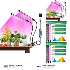 Garpsen Grow Lights for Indoor Plants, 2 Heads Clip On Plant Light, 40 LEDs ...