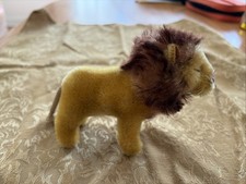Vintage Steiff Lion Plush Mohair Toy w/ Rope Tail Made in Germany NO IDs BUTTON