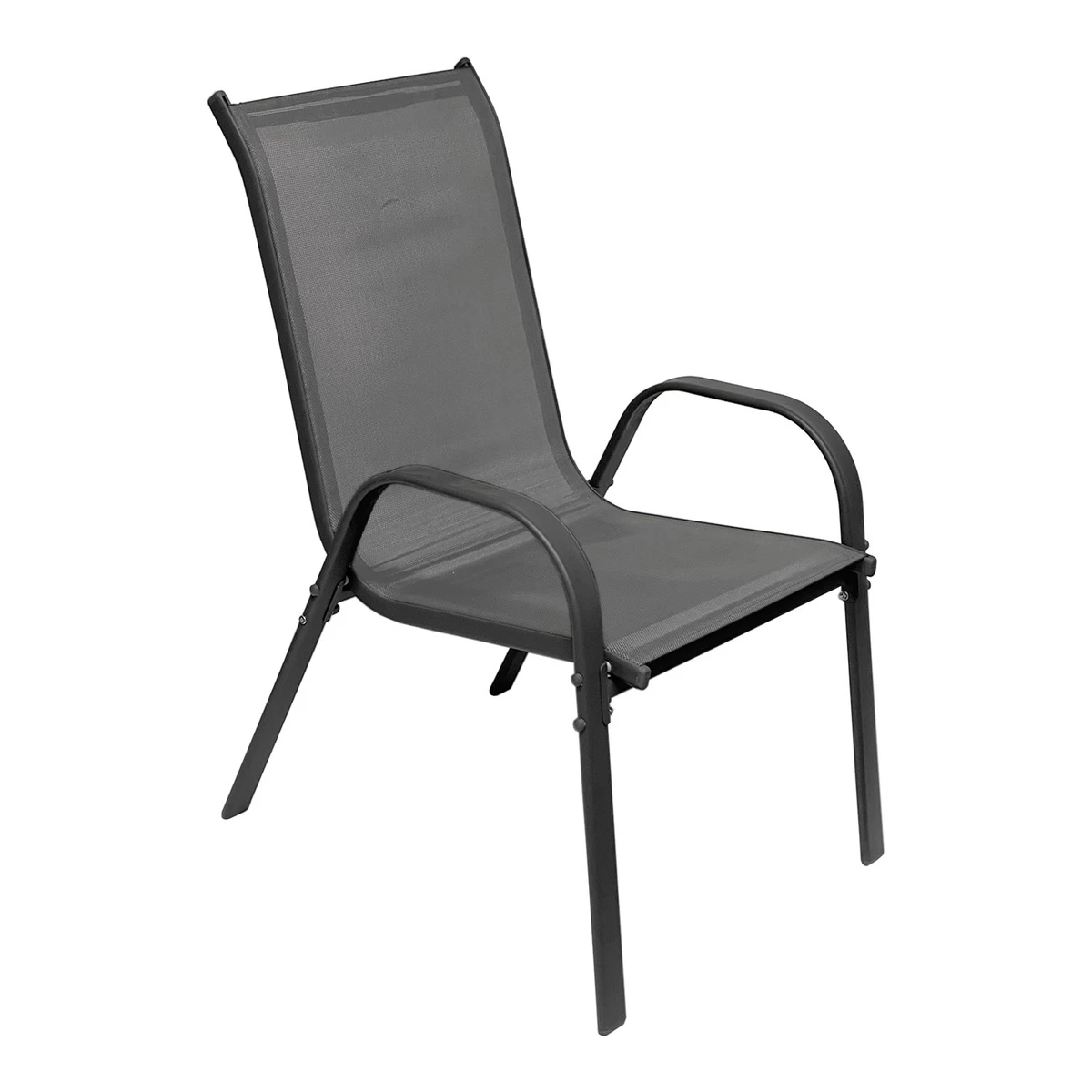 Silla apilable silla apilable de metal - textiles color antracita - antracita