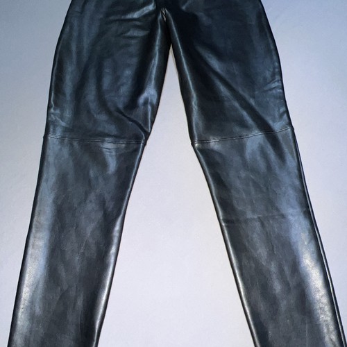 NWT Abercrombie & Fitch Vegan Leather Pants Women’s Small Short Black Zip -4377 - Picture 18 of 20