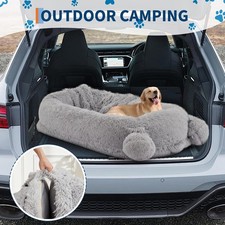 71''x45''x12''Human Size Dog Bed, Blanket, Storage Pockets, Portable Handle