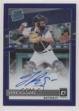 2020 Donruss Optic Rated Rookie Signatures Purple Prizm Jake Rogers Auto 0c6
