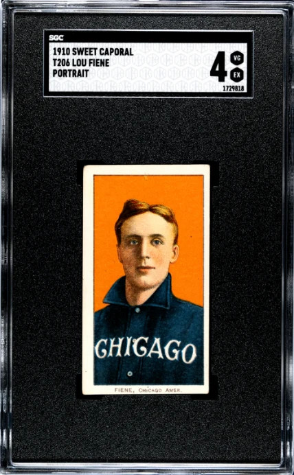 1909 T206 LOU FIENE NNo VG-EX PORTRAIT SWEET CAPORAL 350 SGC 4 CHICAGO WHITE SOX
