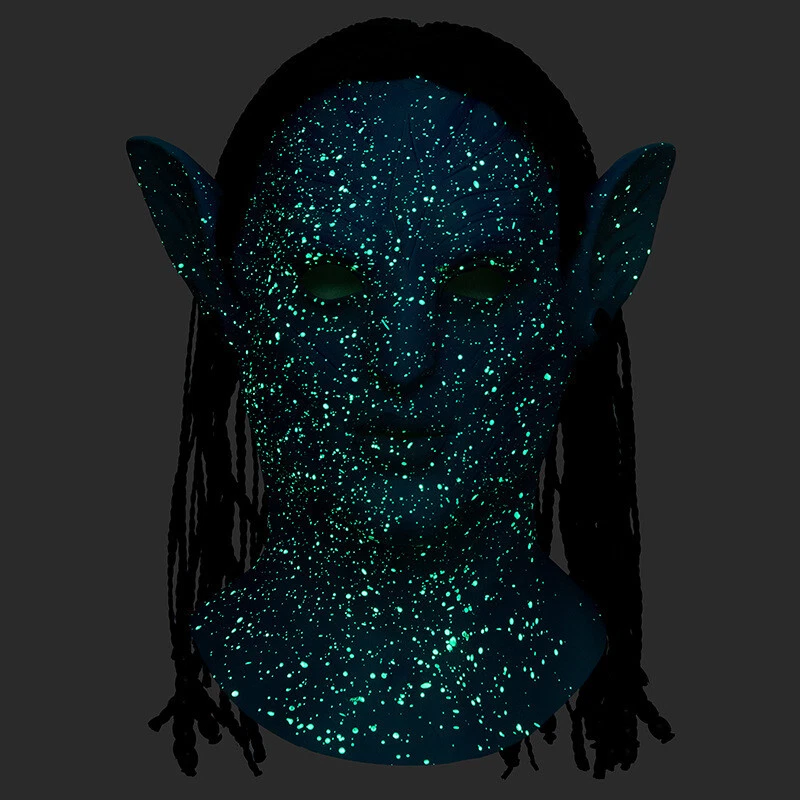 Avatar headgear Masquerade head Mask party Cosplay Costume Props Halloween Latex - Image 3 of 4