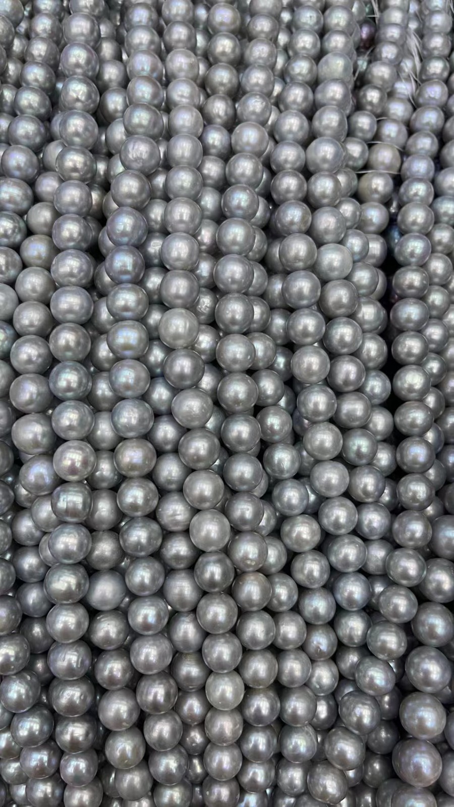 Collana Di Perle D'acqua Dolce Naturale Akoya Bianca 8-9 Mm, Placcata Oro Giallo - Lunghezza 18 Pollici - Foto 2