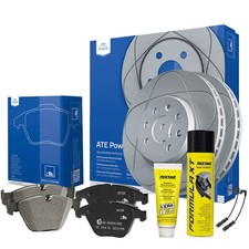 ATE Powerdisc Bremsensatz + Ceratec + Bremsenreiniger +  WK BMW 5er E61 TOURI