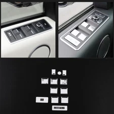 Alloy Window Lift Switch Button Sticker For Land Rover Range Rover Vogue 13-2017