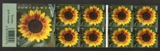 USA Scott 4347a Complete Self Adhesive Pane, 42¢ Sunflower
