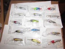 15 new rapala style medium trout pike fishing lure plug crankbaits rattlers deep