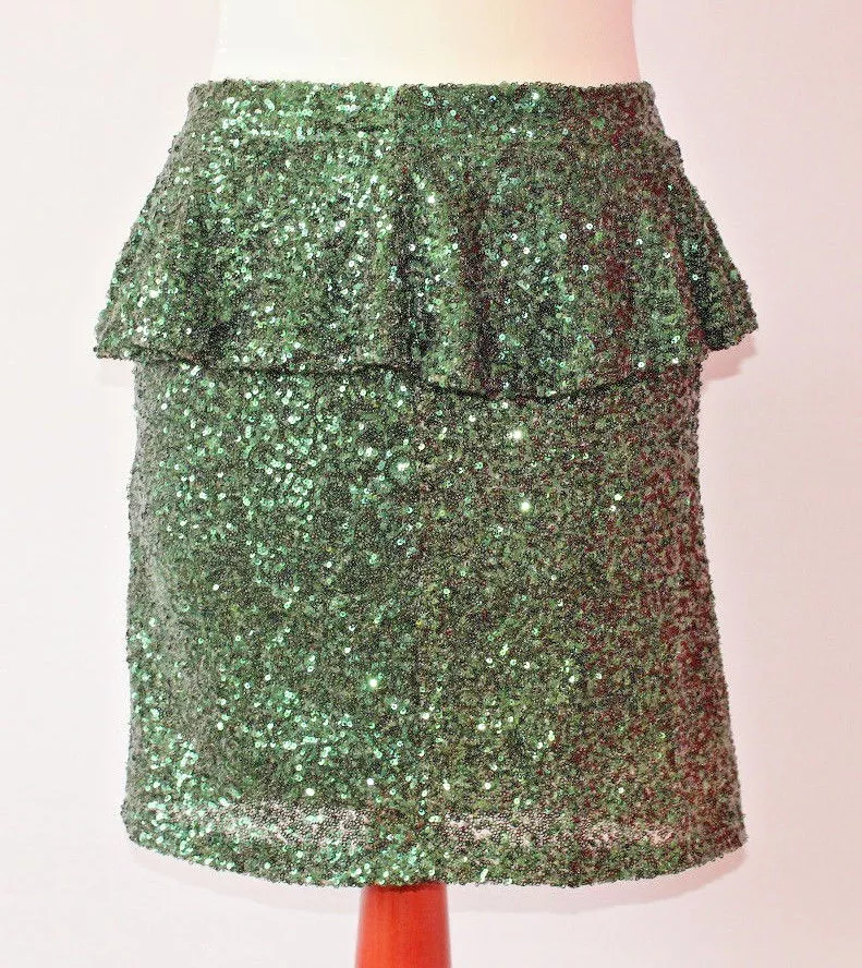 Peplum cheap glitter skirt