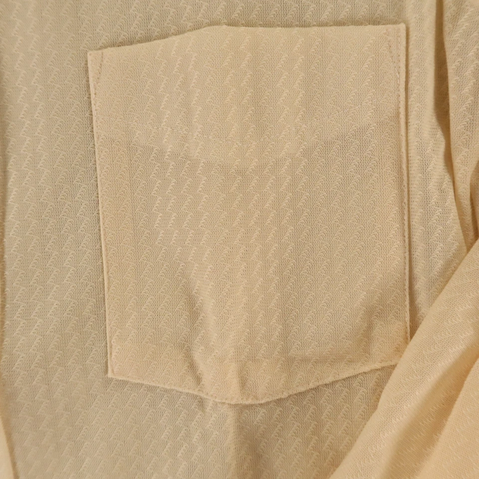 Camisa De Colección Para Hombre S 14.5 32 Amarilla Textura Geométrica Tejida Años 50 60 EE. UU. NUEVA Foto 3 de 4