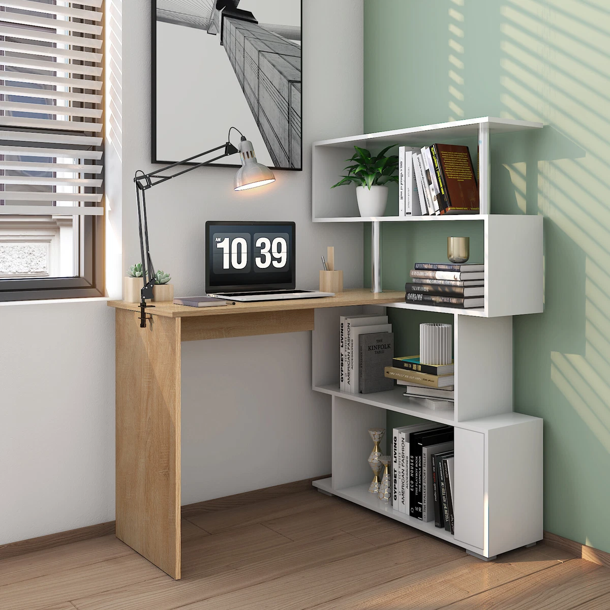 Corner desktop shelf online