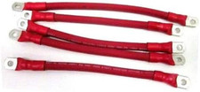 1 Awg HD RED Golf Cart Battery Cable 5 Pcs Kit 83  up Club Car U.S.A Made