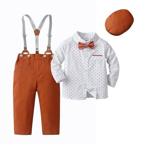 Baby Boys Pants SetsToddler Gentleman Outfits Infant Long Sleeve Shirt + Pant...
