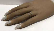 925 Sterling Silver Split Band Ring Sz 6.25 "FOREVER"