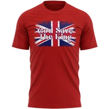 Union Jack Flag Mens T Shirt God Save The Kings Coronation King Charles 2023 Men