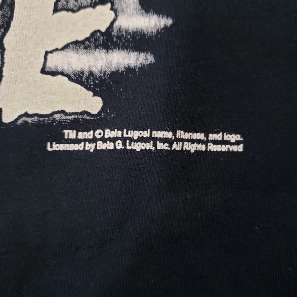 Camiseta Rock Rebel Bela Lugosi Is Dracula Gráfica Para Hombre Talla Mediana Negra Vampiro Foto 3 de 4