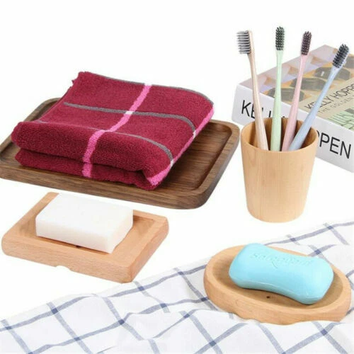 Wooden Bathroom Soap Dishes & Dispensers