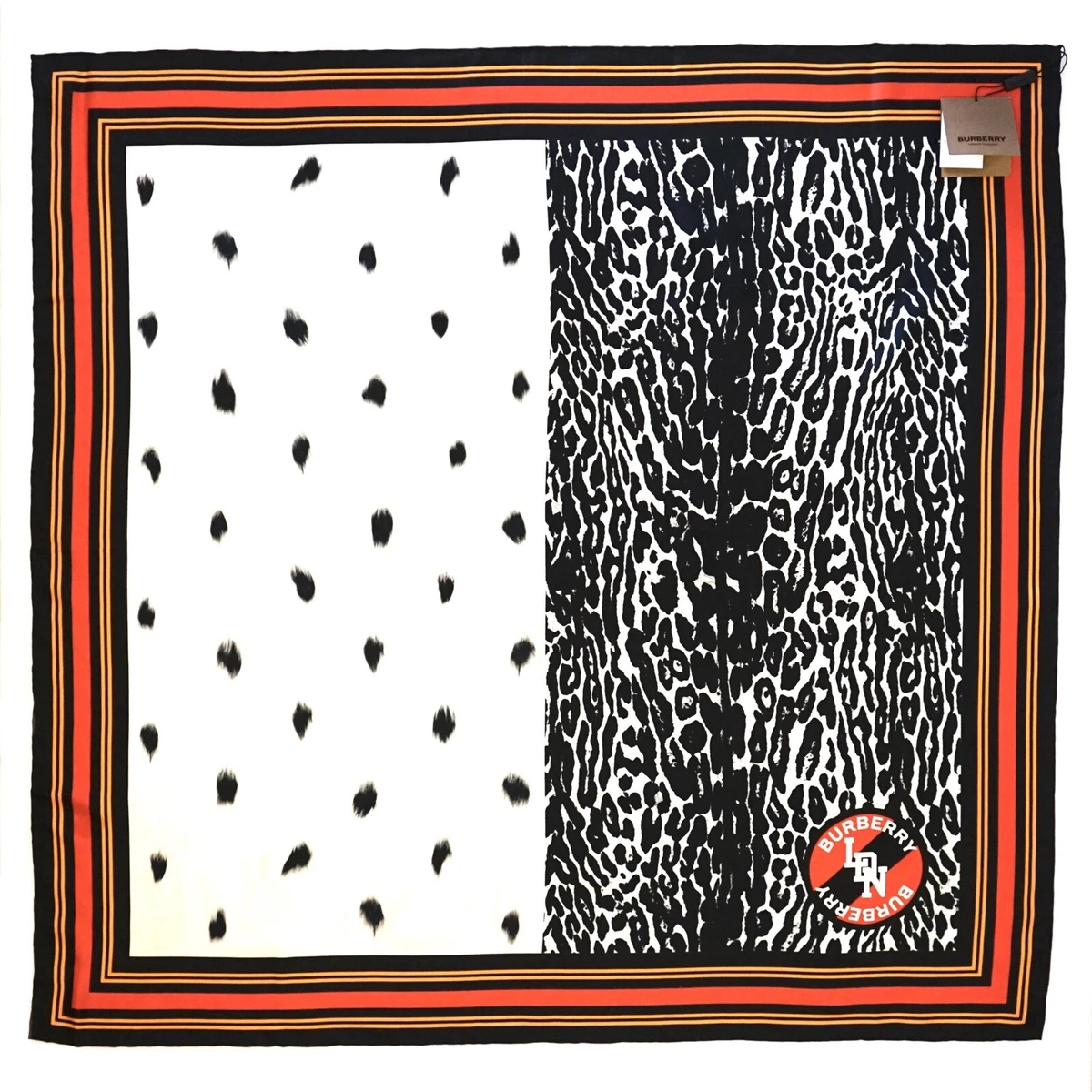 Burberry animal print silk scarf new arrivals