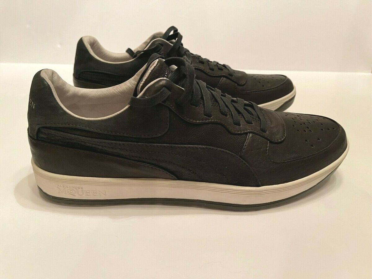ALEXANDER McQUEEN x PUMA LOW TOP BLACK WHITE LEATHER ALEXANDER McQUEEN x PUMA LOW TOP BLACK WHITE LEATHER