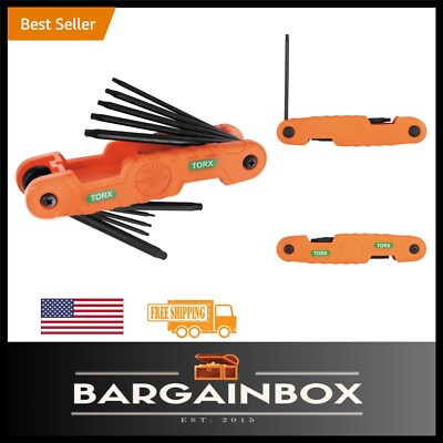 Professional-Grade Folding Hex Key Set with 10 Torx Sizes - Durable & Ergonomic