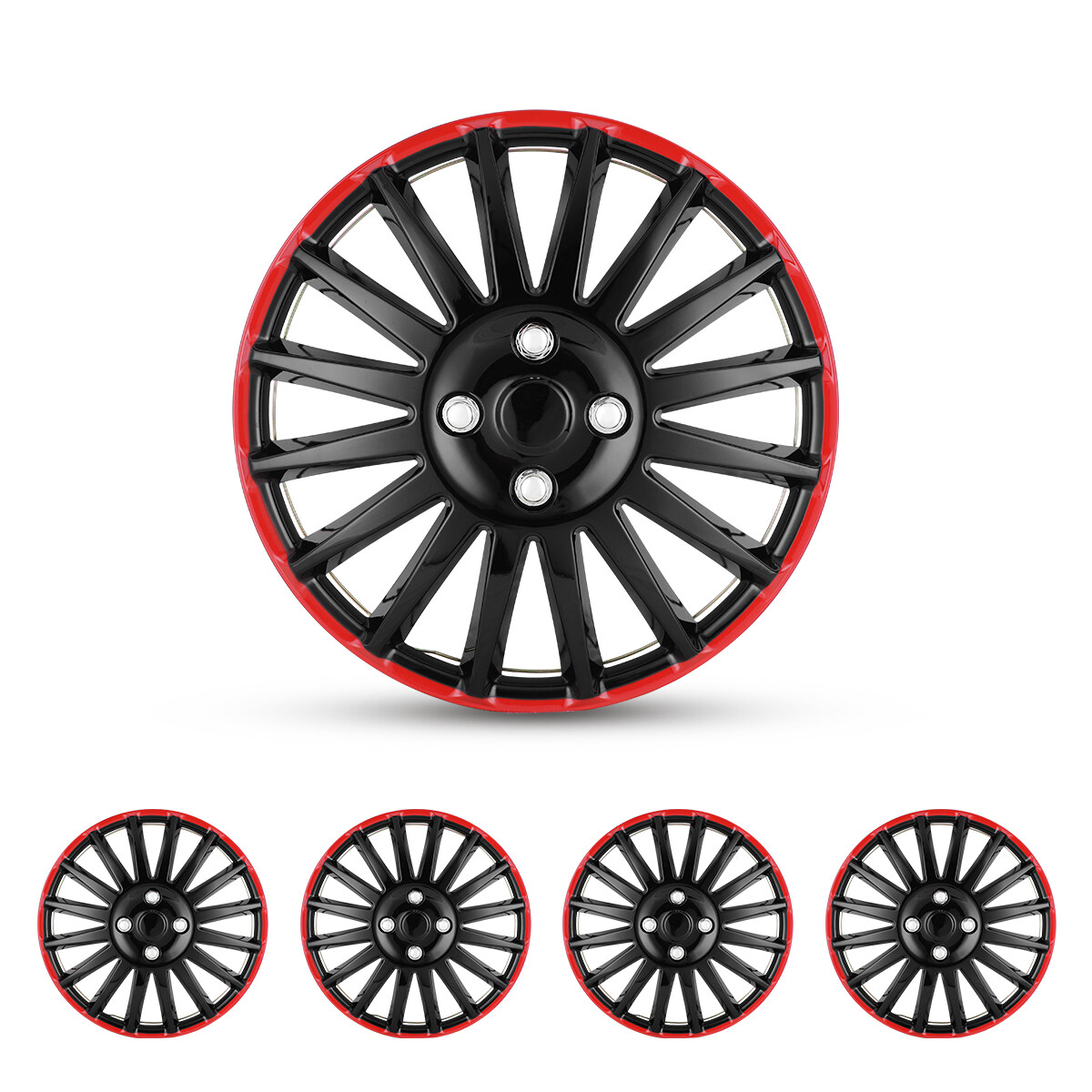 16-inch Full Snap-On Wheel Covers - Set of 4 for R16 Steel Rims
