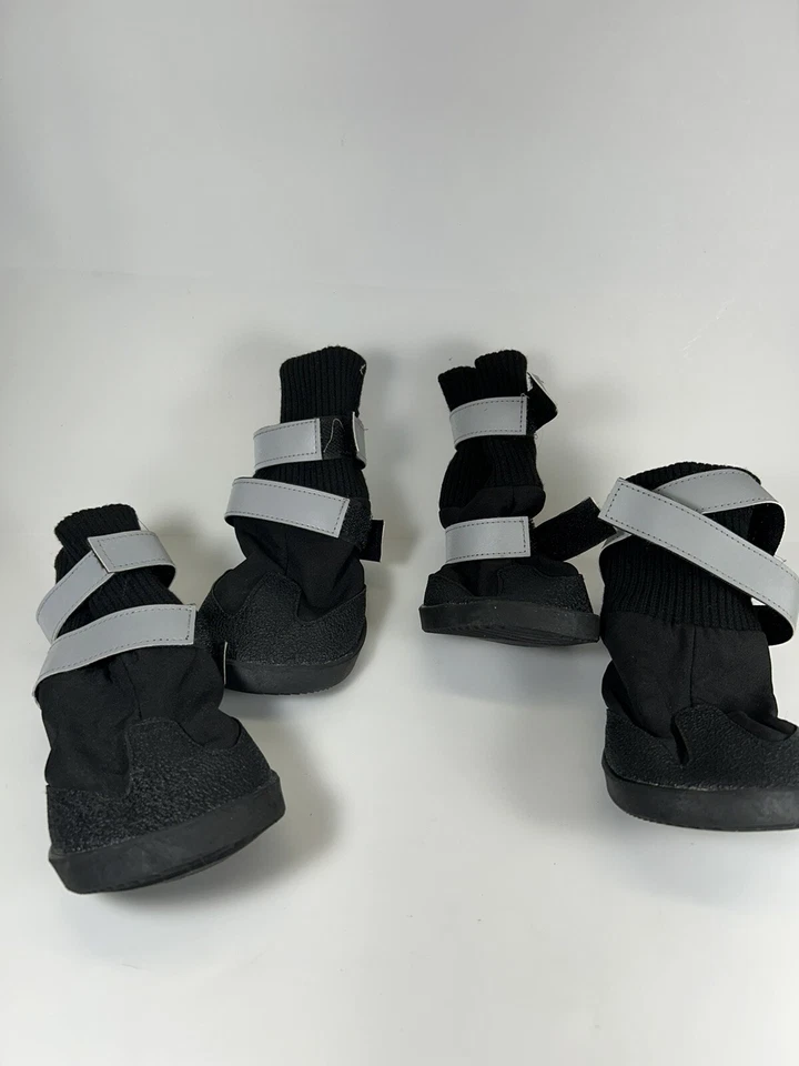 YOULY, The Adventurer Botas para Perros Resistentes al Agua para Todo Clima, XL, Negras/Grises Foto 2 de 4