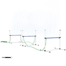 PawHut 3 Piece Dog Agility Training Equipment Set,Dog Agility Set with Adjustab