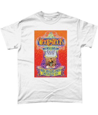 Woodstock 1969 Music Festival T Shirt The Who Hendrix Santana 