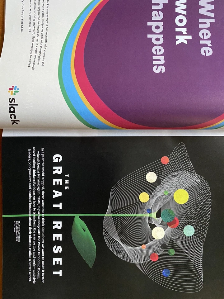 Time Magazine 2020 The Great Reset Klaus Schwab WEF New World Order NO LABEL - Image 4 of 4