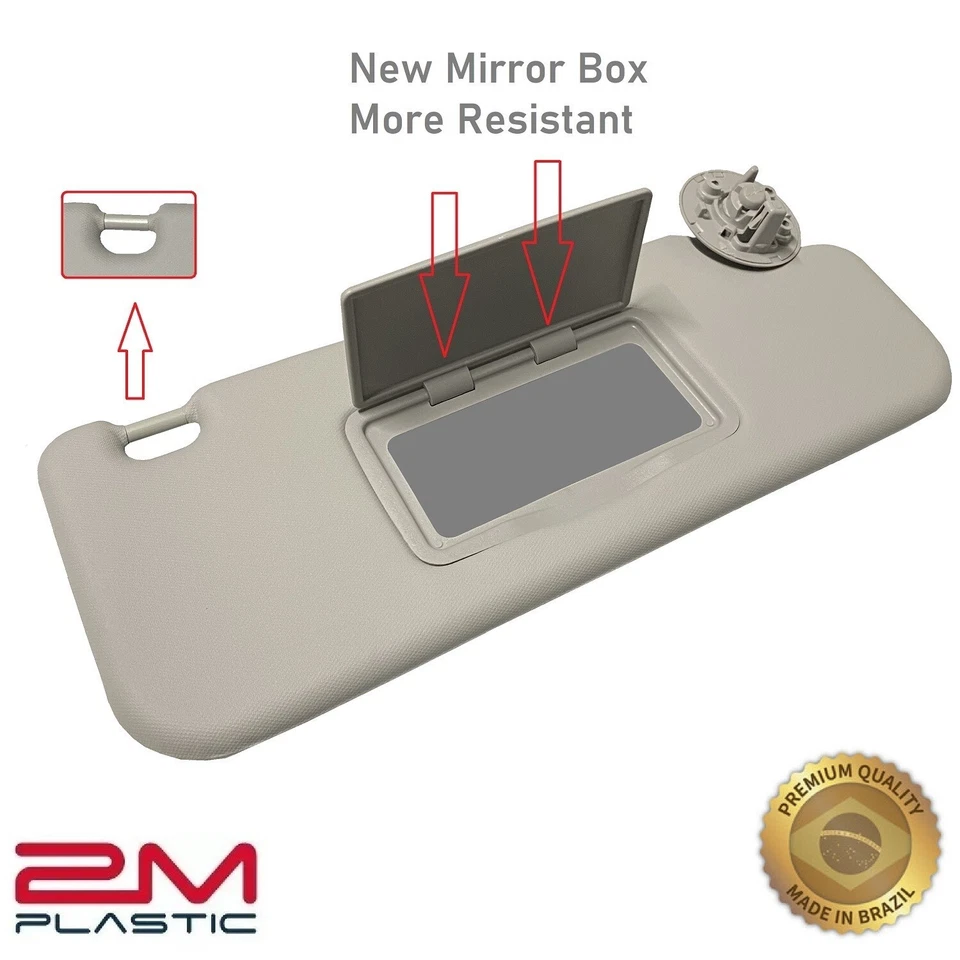 Sun Visor For Chevy CRUZE 2017 2018 Pair Set Left+Right Light Gray Atmosphere - Image 3 of 3