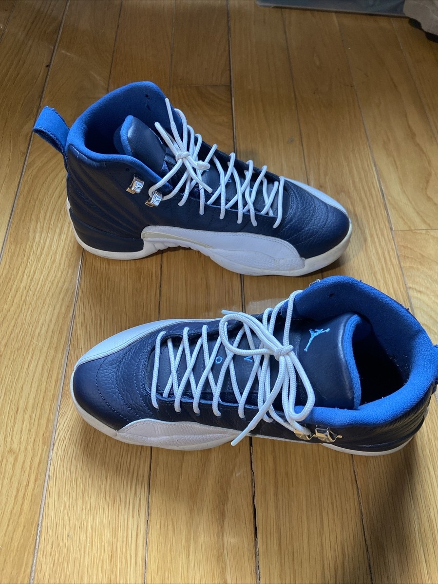 Air Jordan 12 XII Retro Basketball Sz 8 Obsidian JUMPMAN Navy