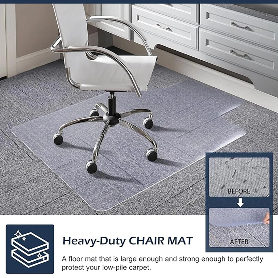 48" x 36" PVC Home Office Chair Floor Mat with Nail for Protect Carpet 2.0mm Hot - Image 4 of 4