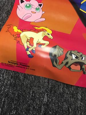 1999 Nintendo Scorpio Posters Pokemon Pocket Monsters Ash Pikachu