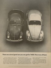 1967 vintage Volkswagen automobile print ad, This Is Two Of Them