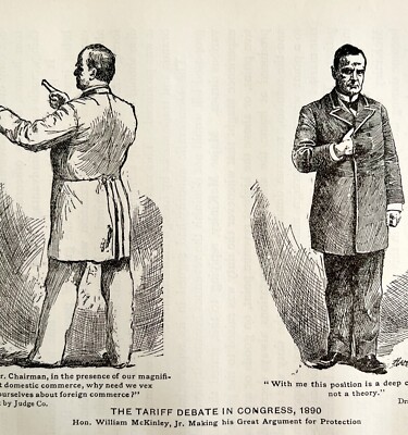 William McKinley Debates Tariff In Congress #3 1901 Victorian Art Print DWT3