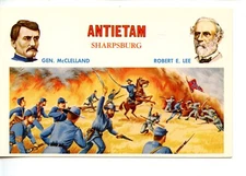 Civil War Battle-Antietam-Sharpsburg-Military Artwork-Vintage Postcard
