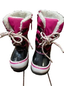 totes winter survivor toddler girls  Size 7 winter boots pink black