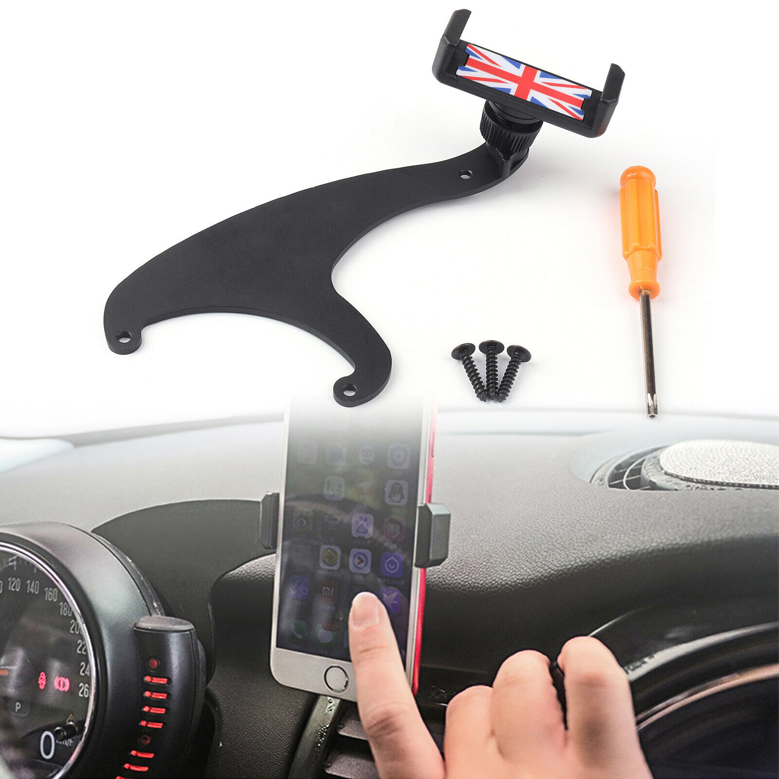 360°Rotation Car Phone Mount Cradle Holder Stand For Mini Cooper F54 F55 F56 RD