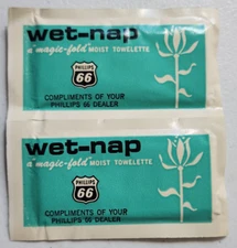 Vintage Phillips 66 Wet-Nap Compliments of Your Phillips 66 Dealer