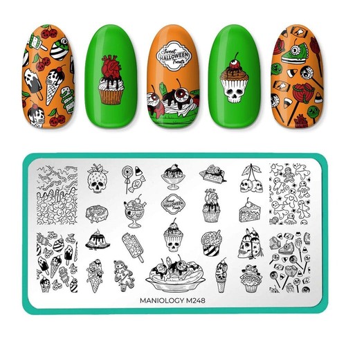 👻🎃🧁Maniology Halloween Treats M248 Nail Stamping Plate