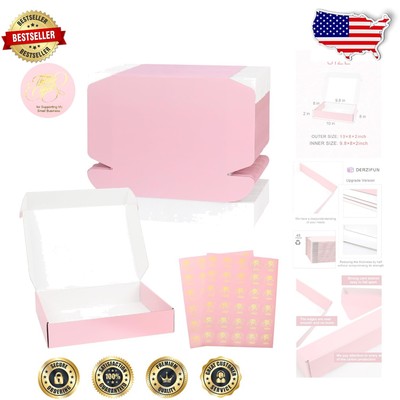 Sturdy Pink Cardboard Shipping Boxes - 45 Pack, Perfect for E-commerce & Retail