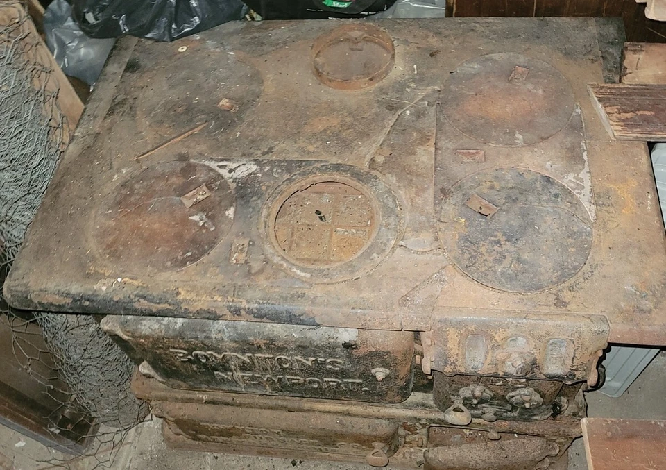 ANTIQUE Cast IRON Wood Cook Stove Gas Coal Rare In Need Of Love - Image 3 of 4