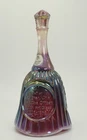Frank Fenton 7" Plum Opalescent Glass Medallion Bell for QVC