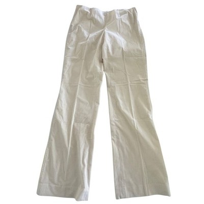 NWT Dana Buchman Aphrodite Corduroy Pants Women s 10 Parchment Ivory Bootcut 33 